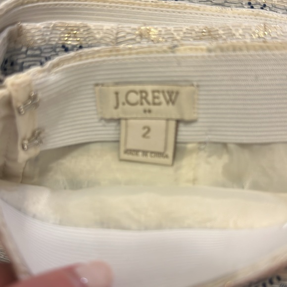 J CREW JACQUARD METALLIC FLARED SKIRT SIZE 2 - Picture 4 of 4